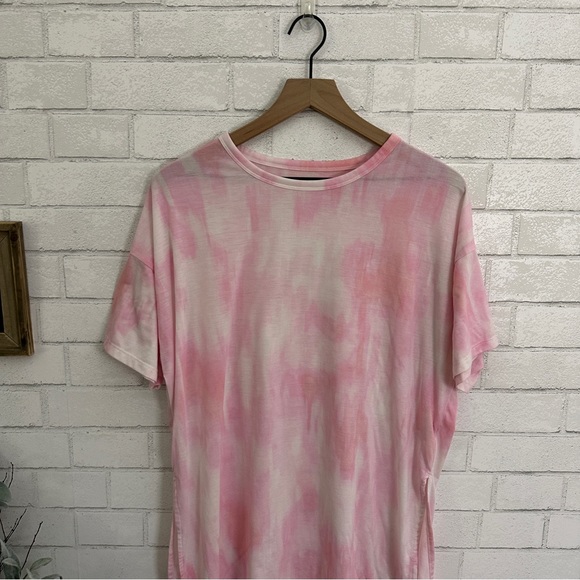 OLD NAVY Active Pink Tie Dye Drop Shoulder Tunic Tee - Picture 2 of 10